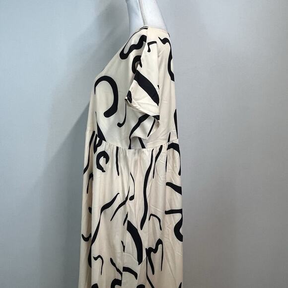 Emery Rose Dress size Extra Large Ivory Black Swirls Long Maxi Wedding Church - Picture 7 of 11